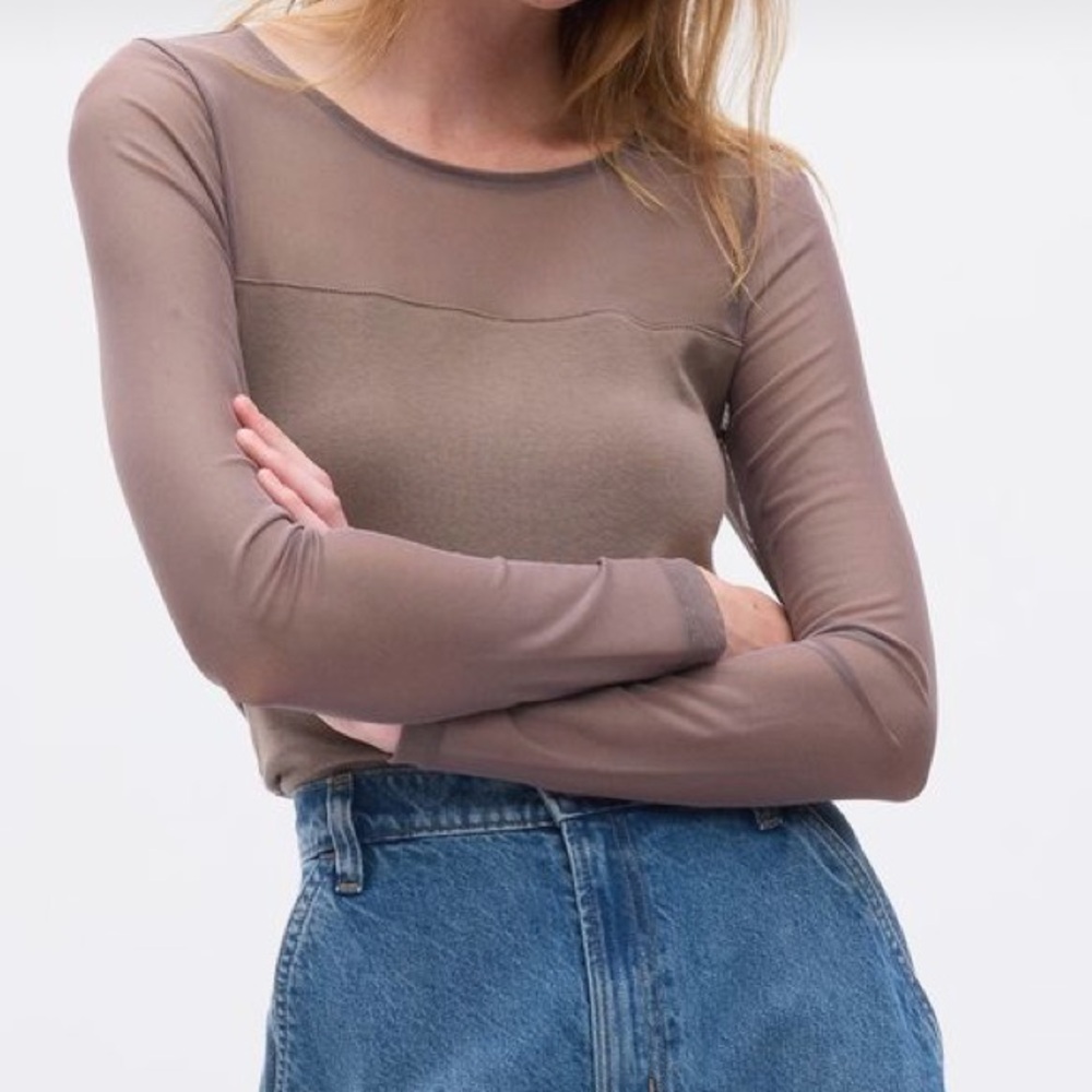 Modern Crewneck Mesh T-shirt